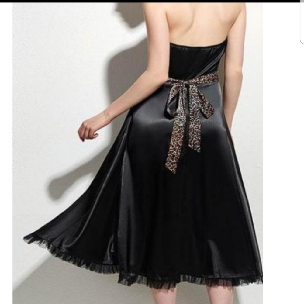🆕️ *FINAL* SEXY KITTEN! Blk/Leopard Halter Dress - Picture 3 of 8